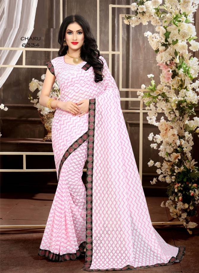 Chaaru Raschal Jecquard Woven Zari Work With Lace Border Casual Wear Saree Collection